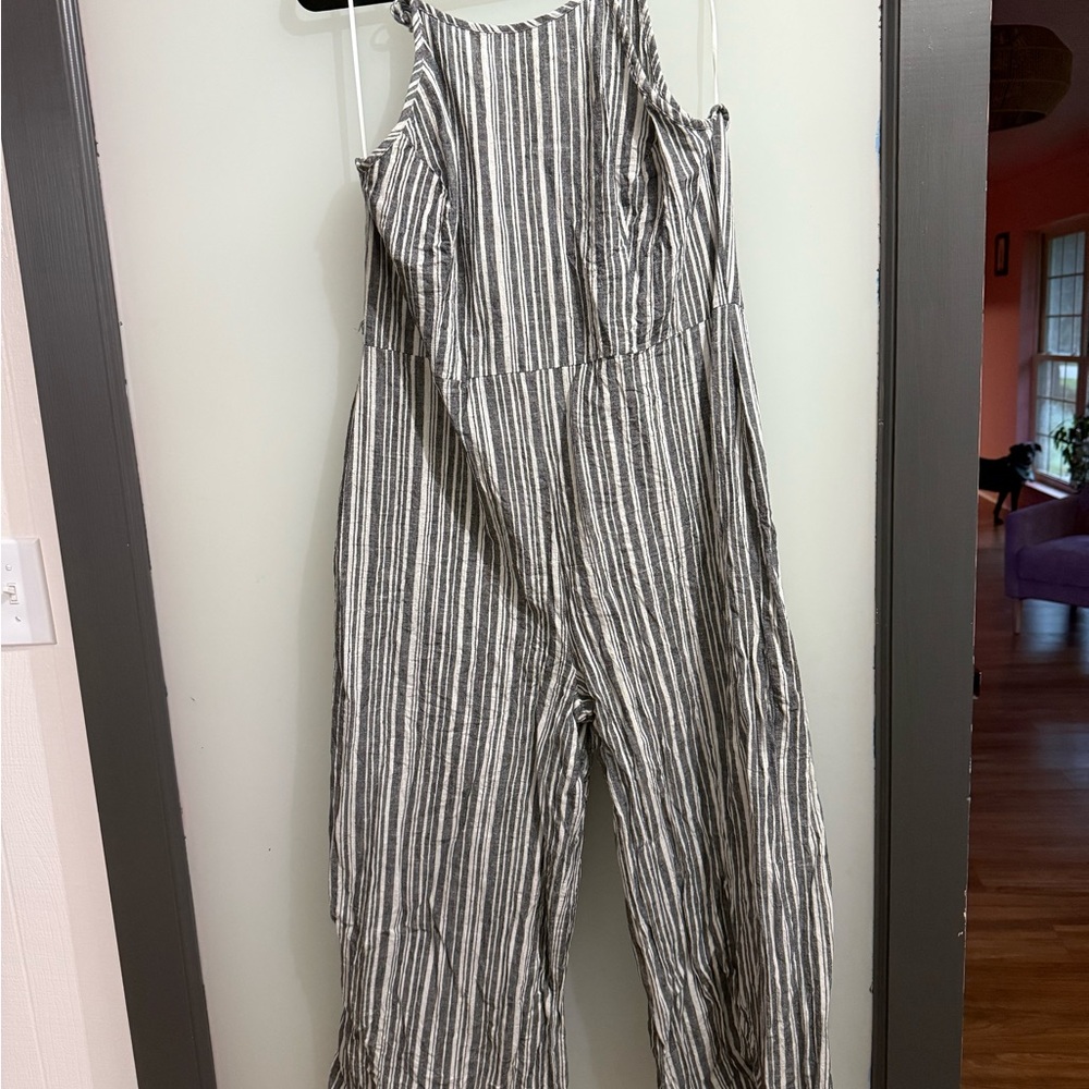 June & Hudson Monochrome Striped Jumpsuit